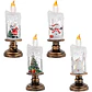 Pack 4 Velas LED Navideñas Con Efecto Caída Nieve - Miniatura 1