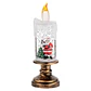 Pack 4 Velas LED Navideñas Con Efecto Caída Nieve - Miniatura 3