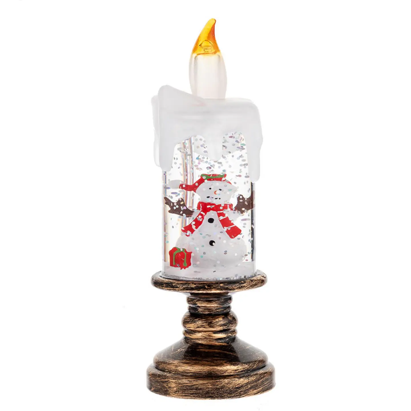 Pack 4 Velas LED Navideñas Con Efecto Caída Nieve 4