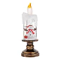 Pack 4 Velas LED Navideñas Con Efecto Caída Nieve - Miniatura 4