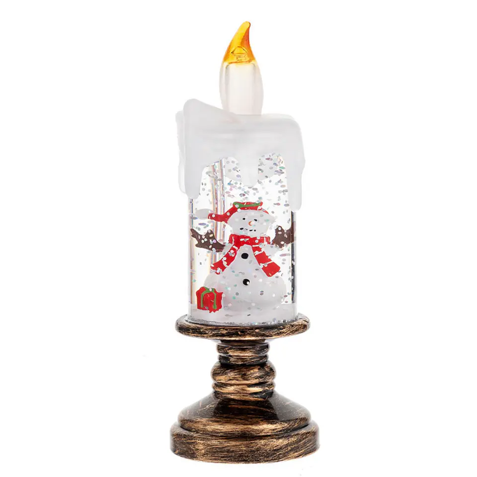 Pack 4 Velas LED Navideñas Con Efecto Caída Nieve 4