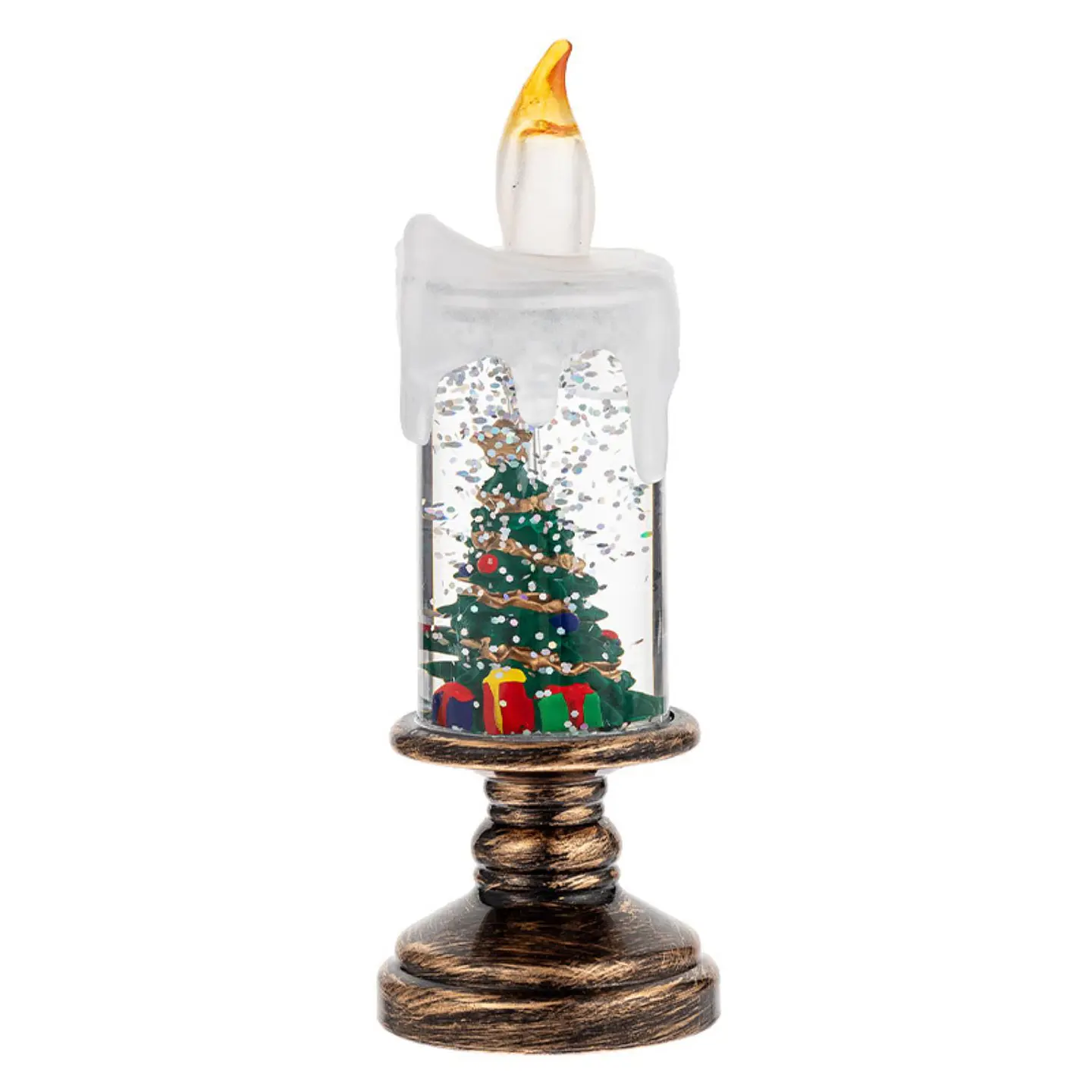 Pack 4 Velas LED Navideñas Con Efecto Caída Nieve 5