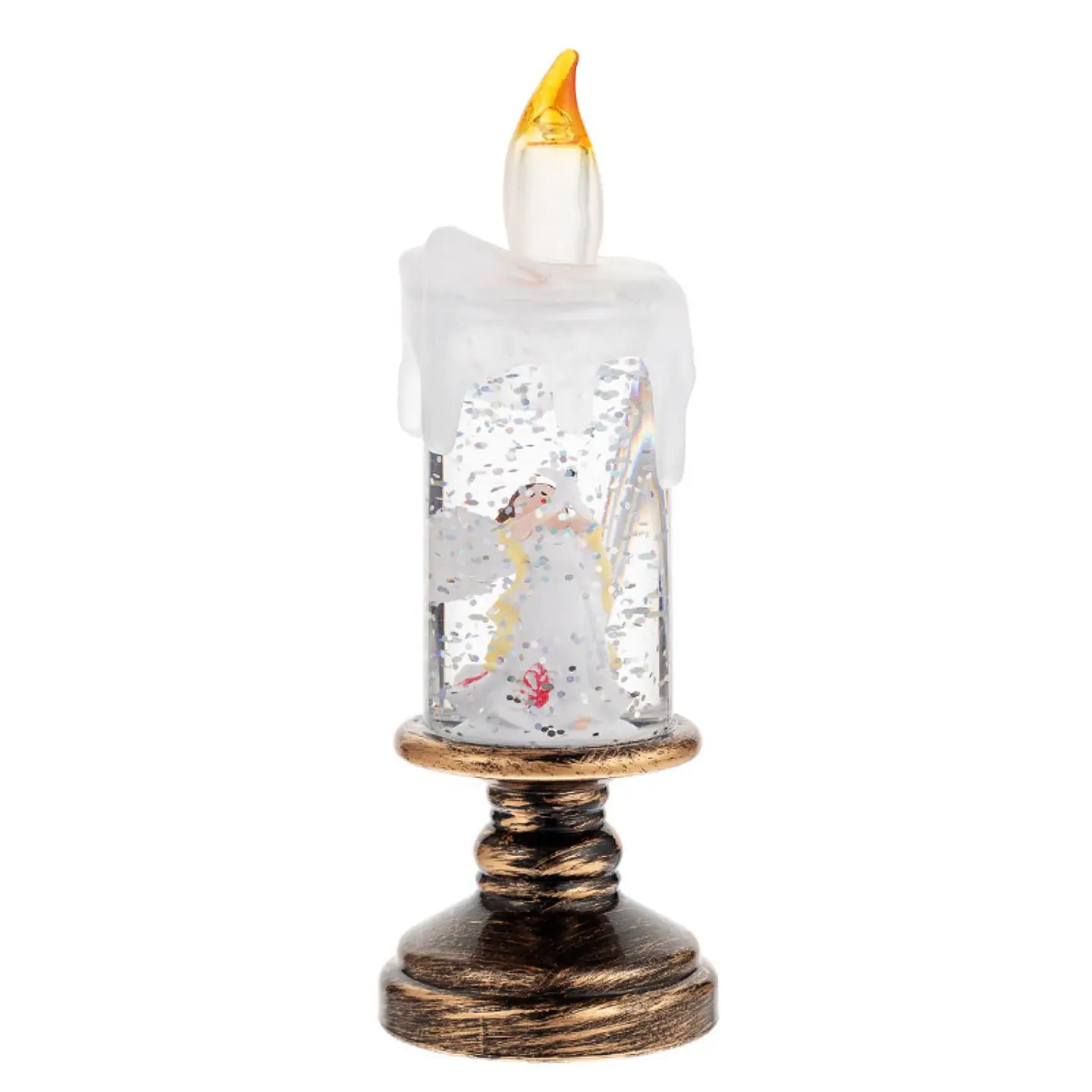 Pack 4 Velas LED Navideñas Con Efecto Caída Nieve 6