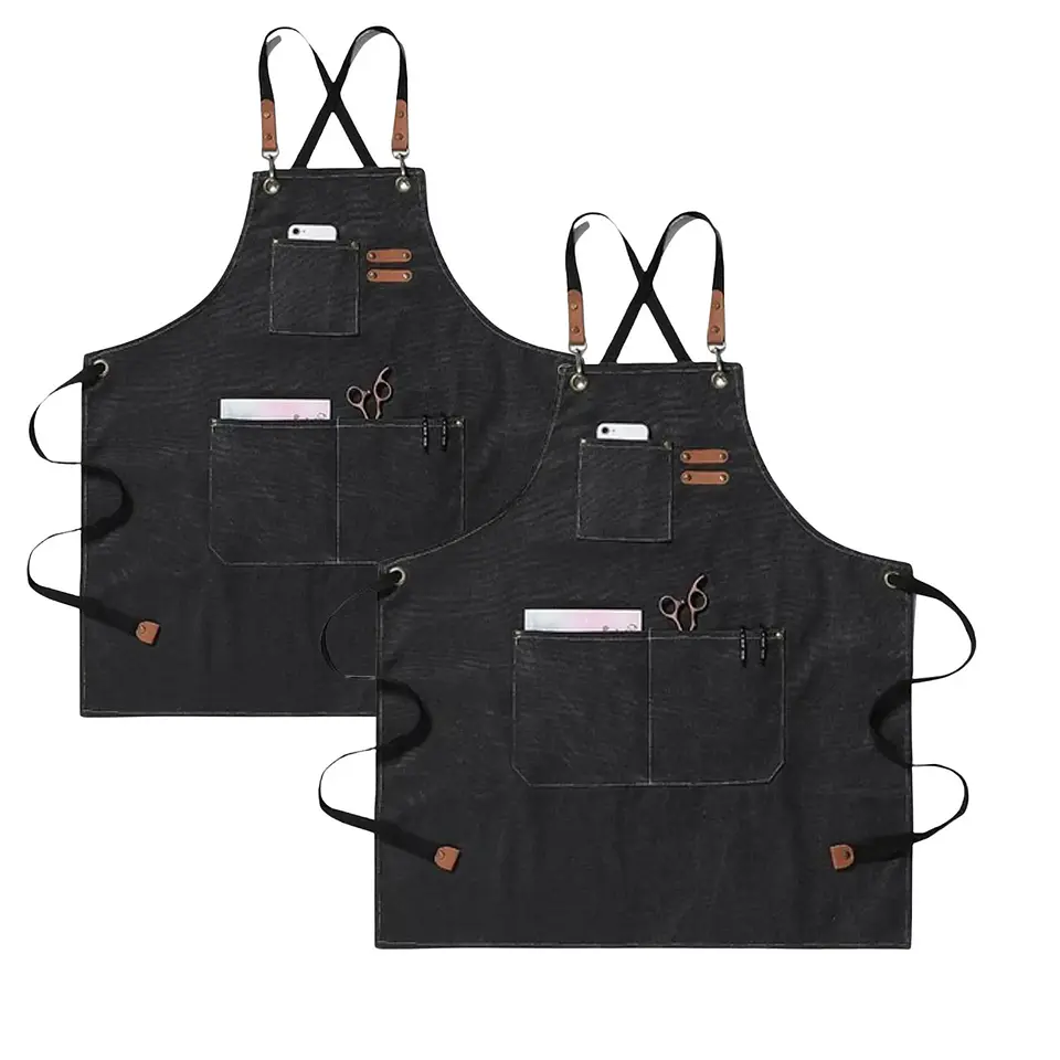 Pack 2 Delantales Pechera Unisex Multiuso Hogar Trabajo Parrilla 1