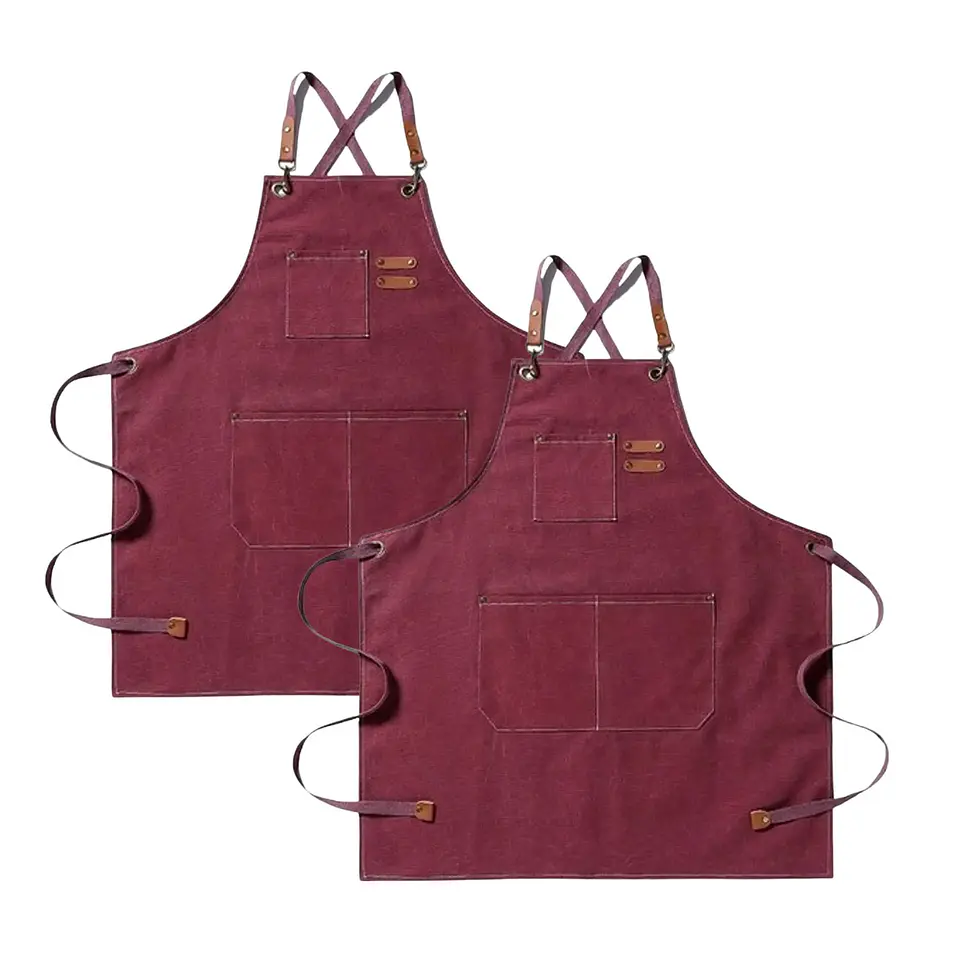 Pack 2 Delantales Pechera Unisex Multiuso Hogar Trabajo Parrilla 15