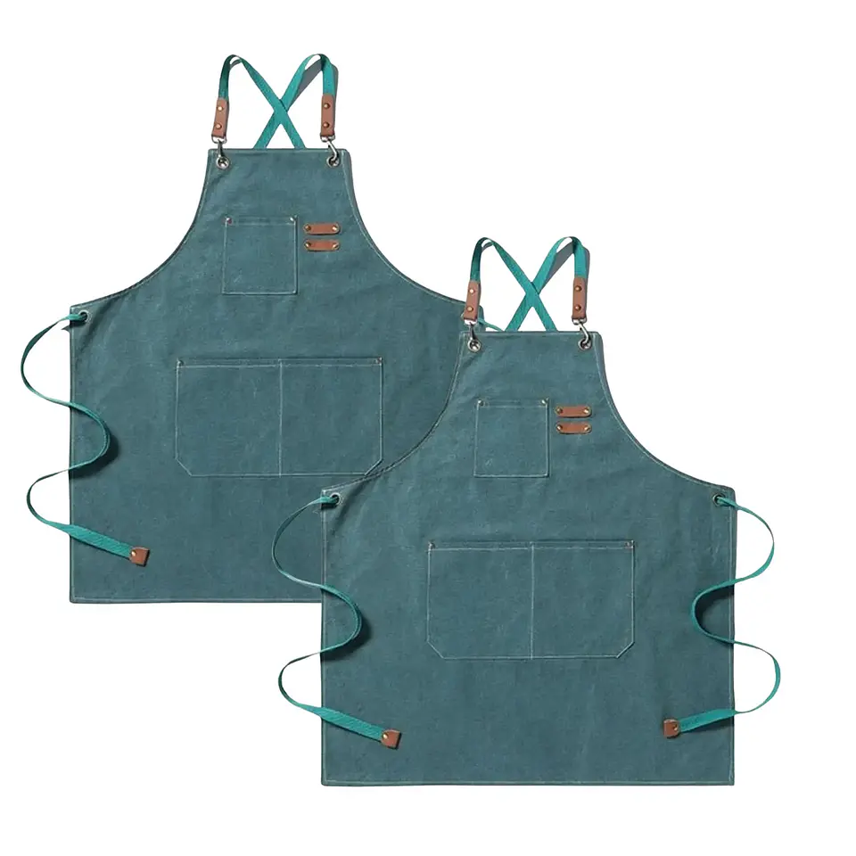 Pack 2 Delantales Pechera Unisex Multiuso Hogar Trabajo Parrilla 19