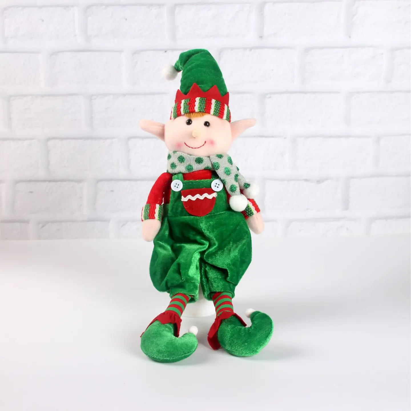 Set 2 Duendes Navideños De Peluche 48cm Pareja Niño Y Niña 2