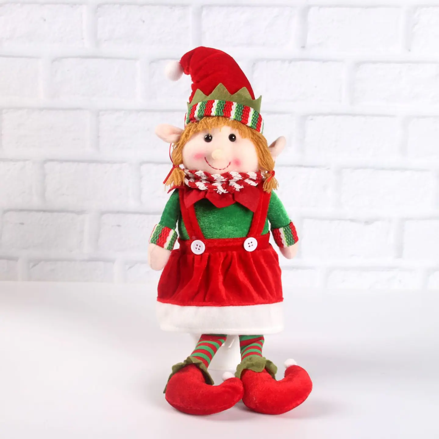 Set 2 Duendes Navideños De Peluche 48cm Pareja Niño Y Niña 3