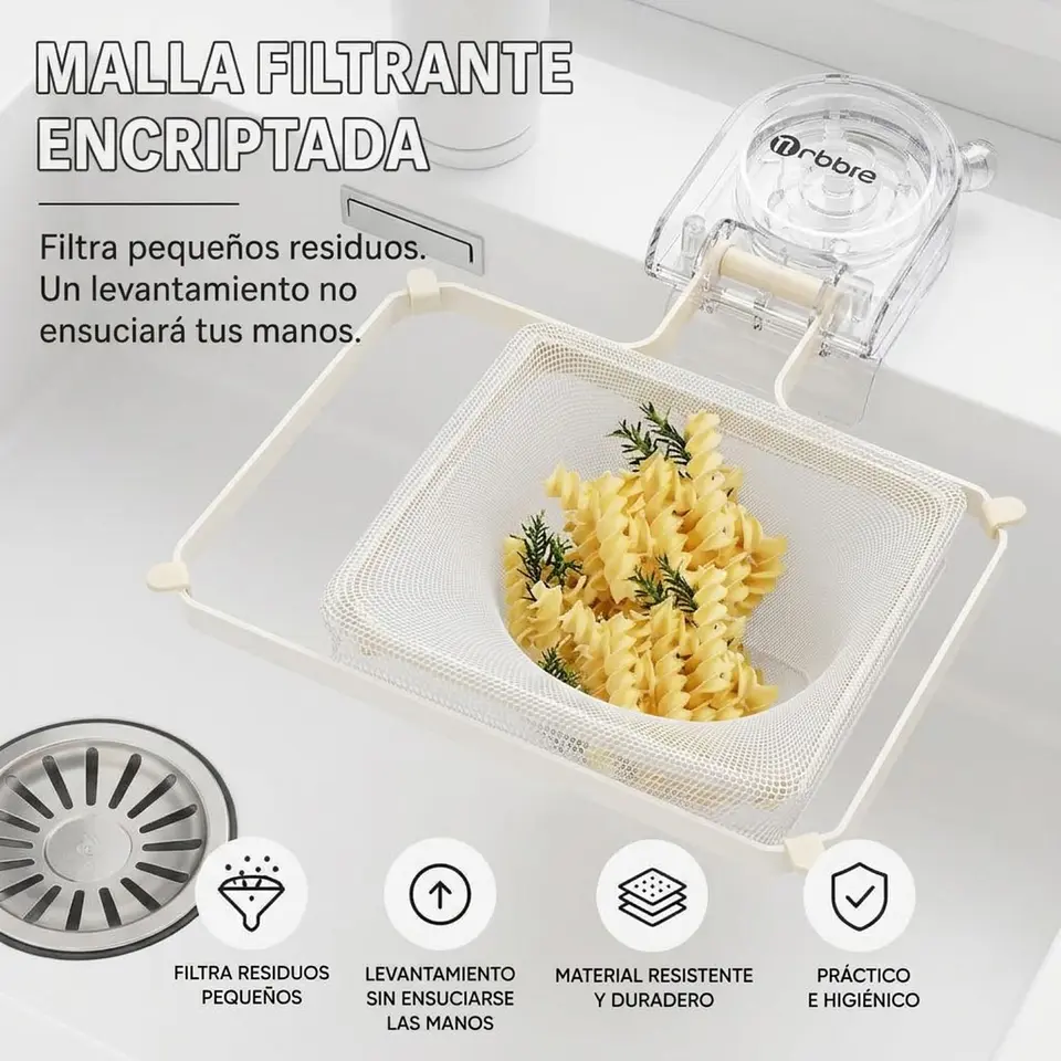 Filtro Para Lavaplatos Para Fregadero + 100 Bolsas De Malla 7