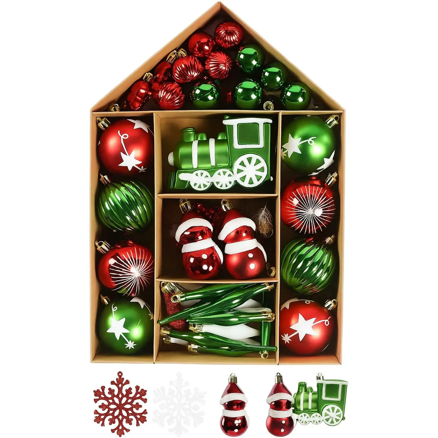 Set Adornos De Navidad 70 Piezas Esferas Árbol Navideño 1