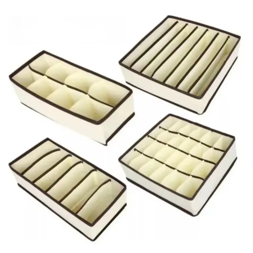 Set 4 Organizadores De Ropa Interior Plegable Armario 2