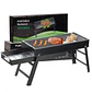 Parrilla Portátil Plegable A Carbón 60cm Acero Inoxidable - Miniatura 1