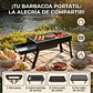 Parrilla Portátil Plegable A Carbón 60cm Acero Inoxidable - Miniatura 3