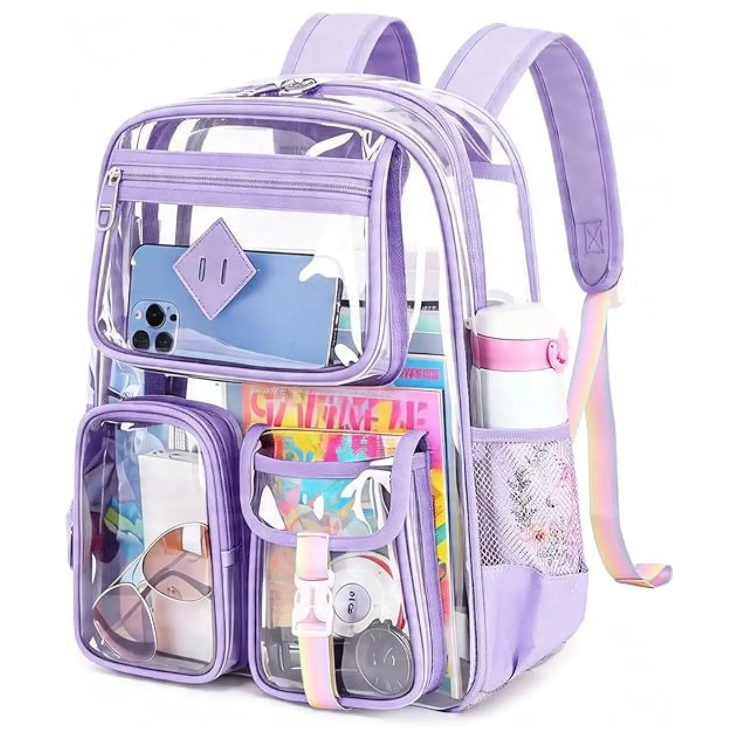 Mochila Transparente De PVC Resistente Para Escuela  6