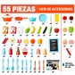 Juego De Cocina Con Luces Y Sonidos 55 Piezas 63cmx45cm - Miniatura 5
