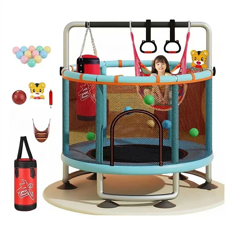 Trampolín para Niños y Adultos con Red de Seguridad Gimnasia