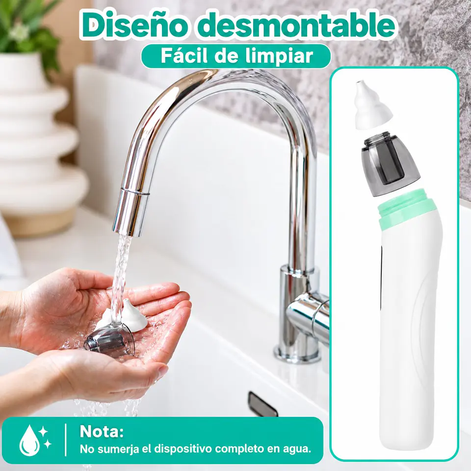Aspirador Nasal Eléctrico Para Bebé 6 Niveles Recargable 5