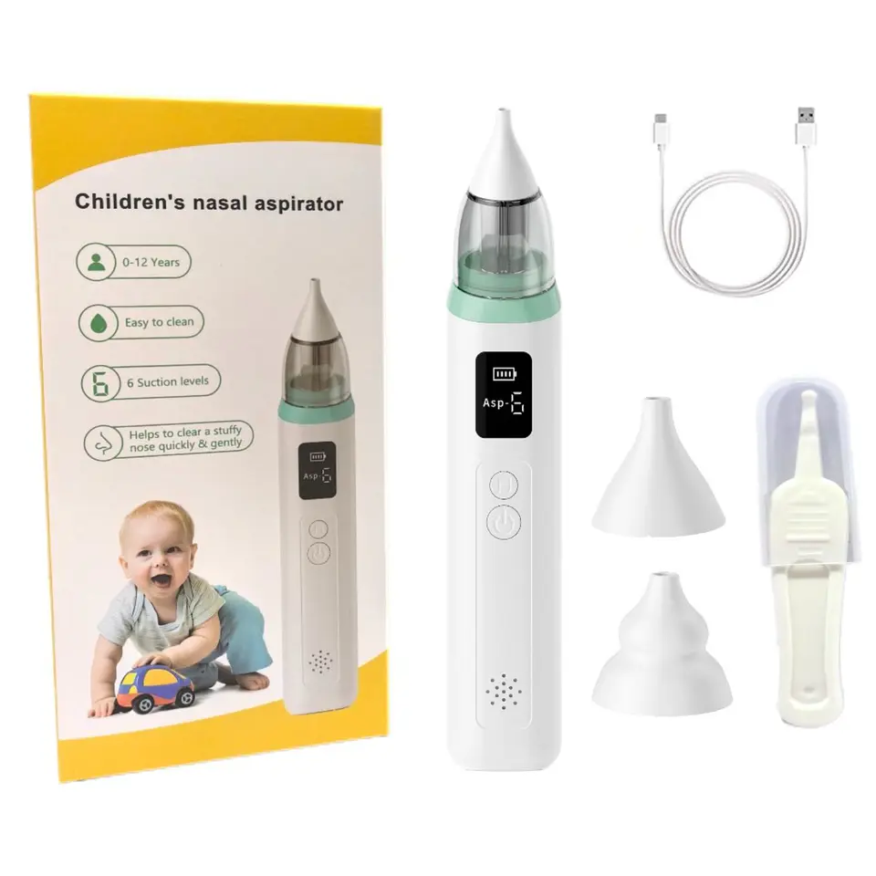 Aspirador Nasal Eléctrico Para Bebé 6 Niveles Recargable 1
