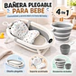 Bañera Plegable Bebé 4 en 1 Con Termómetro Y Cojín - Miniatura 6