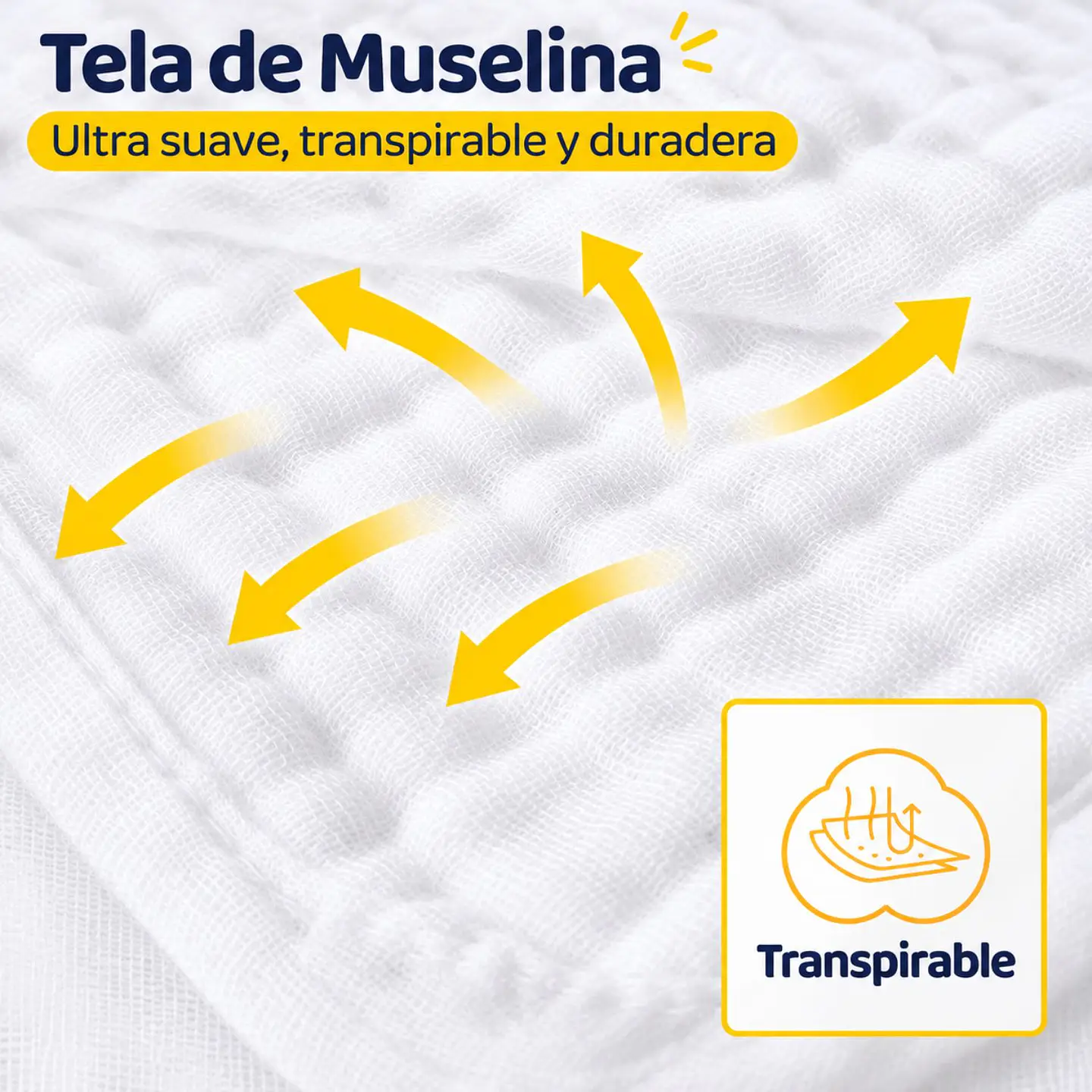 Pack 10 Pañales De Tela Para Bebé Lavables 100% Algodón 5