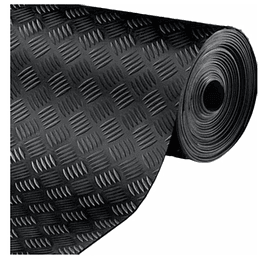 Piso PVC Clips Negro 1, 2 mm de espesor x 2 m ancho. Rollo 10 m.
