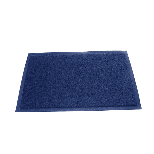 Limpiapie Alfombra PVC Rizado Pequeño 60x90 cm 12 mm Azul/Con terminación