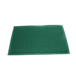 Limpiapie Alfombra PVC Rizado Grande 80x120 cm 12 mm Verde/Con terminación