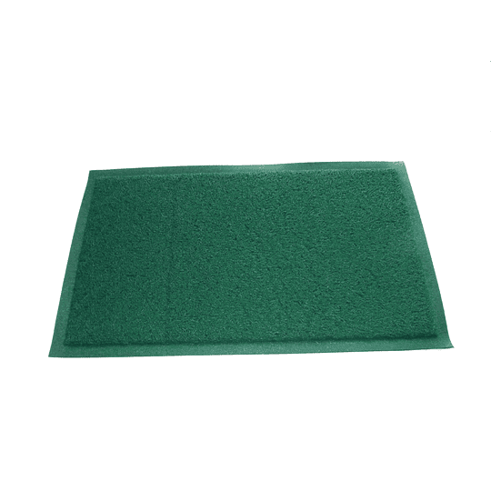 Limpiapie Alfombra PVC Rizado Grande 80x120 cm 12 mm Verde/Con terminación