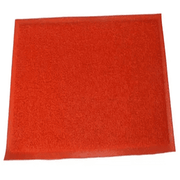 Limpiapie Alfombra PVC Rizado Grande 80x120 cm 12 mm Rojo/Con terminación