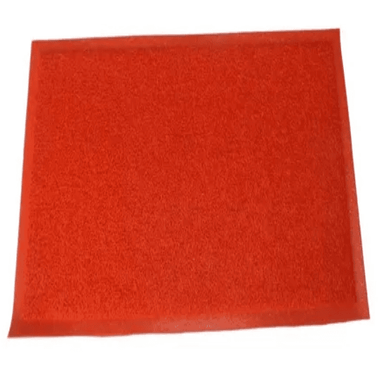 Limpiapie Alfombra PVC Rizado Extra Grande 120x180 cm 12 mm Rojo/Con terminación