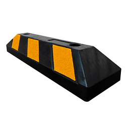 Tope Estacionamiento 55x15x10 cm Amarillo/negro con 2 Perforaciones