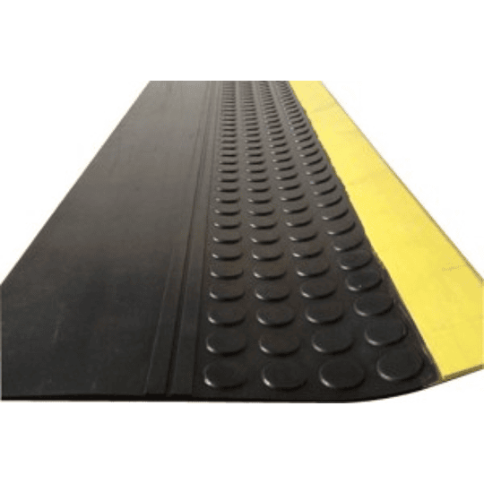 Grada mediano tráfico Bicolor Estoperol negro/amarillo 5x300x1500mm importada.