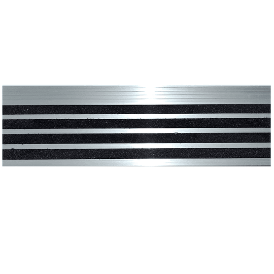 Nariz De Grada Escalera Aluminio-Antideslizante 7,5 mm ancho X 120 cm largo x 23mm espesor.
