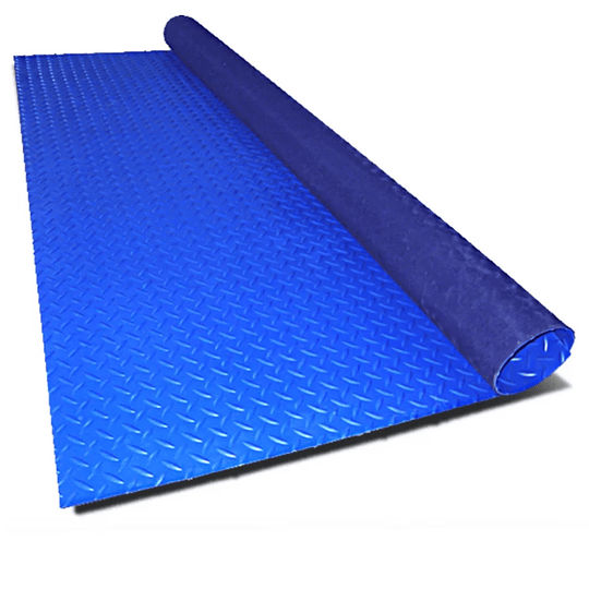 Piso PVC Diamantado Azul 1,2 mm espesor x 2 m ancho. Rollo 10 m.
