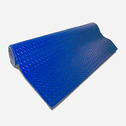 Piso PVC Diamantado Azul 1,2 mm espesor x 2 m ancho. Rollo 10 m.