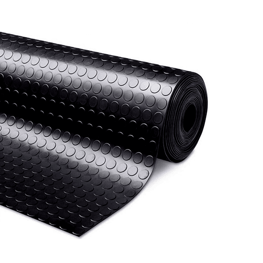 Piso PVC Estoperol Negro 1,2 mm espesor x 2 mts ancho. Rollo 15 mts.