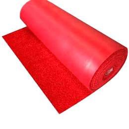 Alfombra Limpiapie PVC Tipo Nomad Rojo 1,20 m ancho x 12 mm espesor x 1 m lineal.