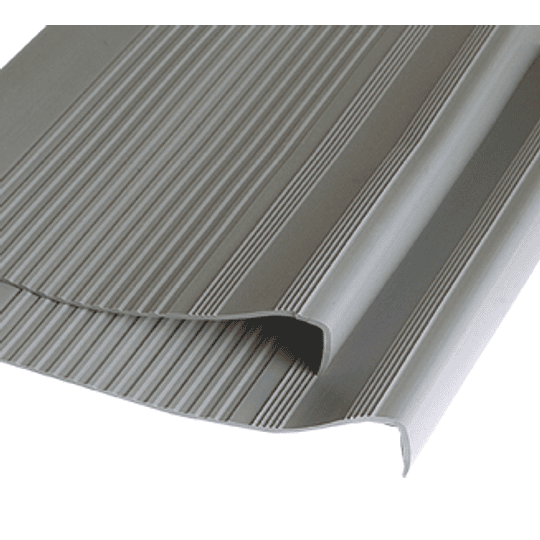 GRADA PVC 2 X 300 X 3000MM GRIS INTERM C/P 50MM