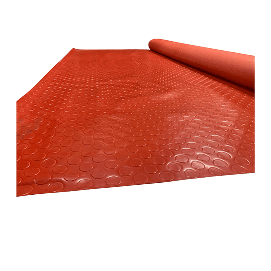 Piso PVC Estoperol Rojo 1,2mm.  2 MTS x 1 MTS lineal
