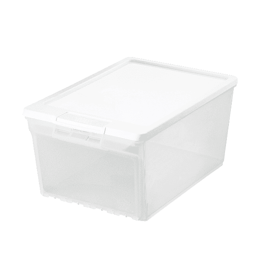 Caja Organizadora Luxor Blanco/Transparente 12 lt
