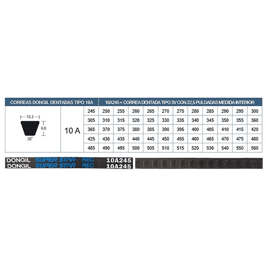 CORREAS DENTADAS A-052 13A-540 DONGIL