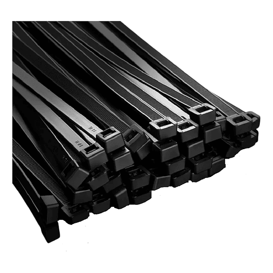 AMARRAS PLASTICAS NEGRA ESP. 3.6 X 300MM (100 UNI)