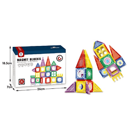 Juego Didáctico De Bloque Magnético 34 Pcs