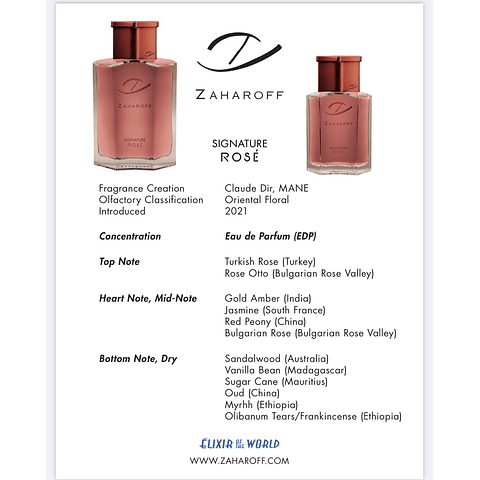 Zaharoff Signature Rosé EDP 60ml