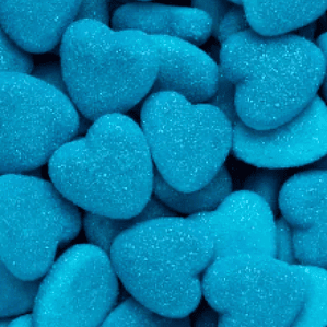 Corações azuis Recheados  