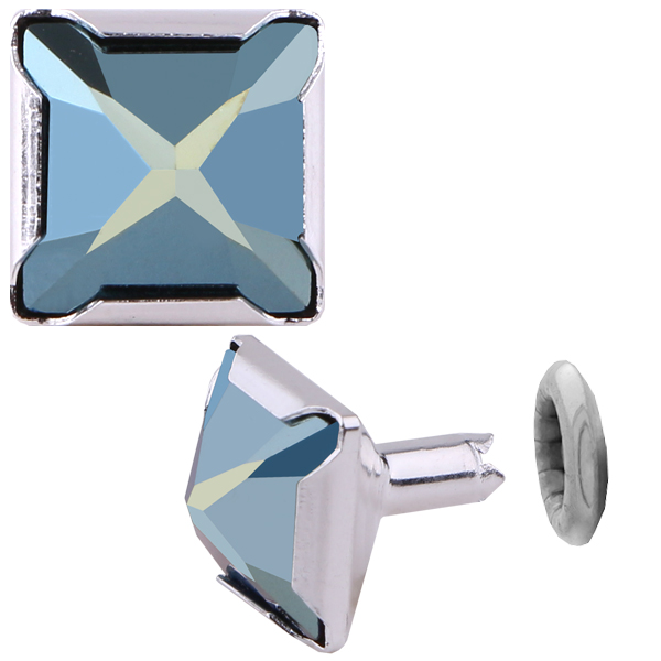 RIVETS SQUARE METALLIC BLUE 8 MM