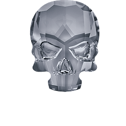 Skull  Hotfix Flat Back - Silver Nigth  - 14,5 x 10,5 mm