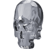 Skull  Flat Back  Silver Nigth  10 x 7,5 mm