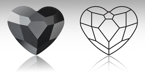 HEART JET 6 mm FLAT BACK