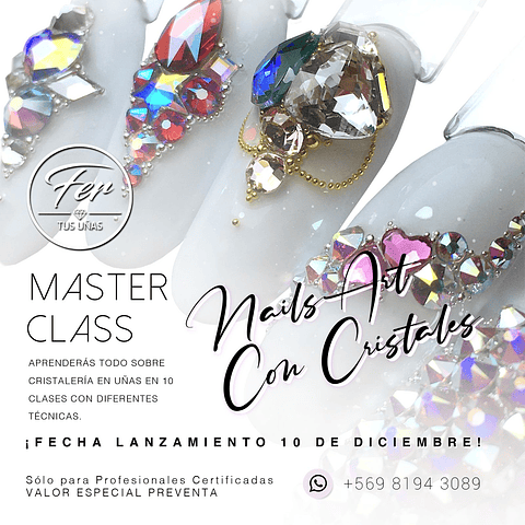 Mix cristalería Master Class por Fer Tus Uñas